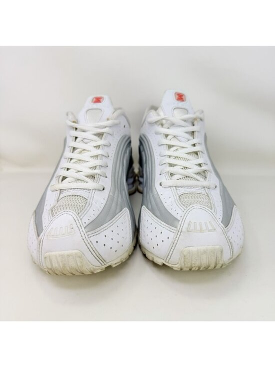 Nike Shox R4 Running Shoes White Metallic Silver Men’s Size 88 main image 6